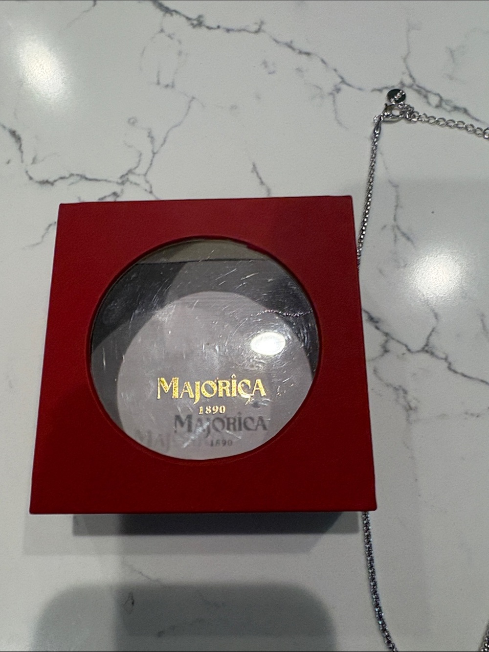 Majorica silver and pearl pendant necklace - Picture 2 of 6